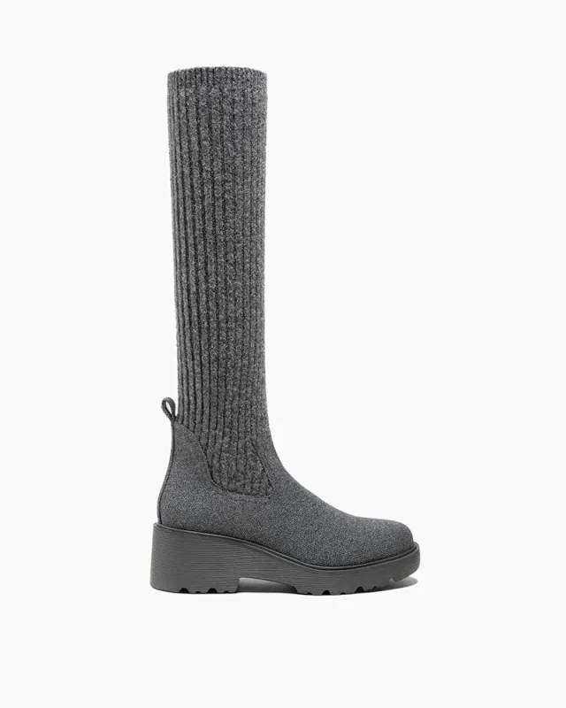 (Pre-sale)Women's Winter Outdoor Chunky Wool Platform Knee-High Boot sold by Larosa