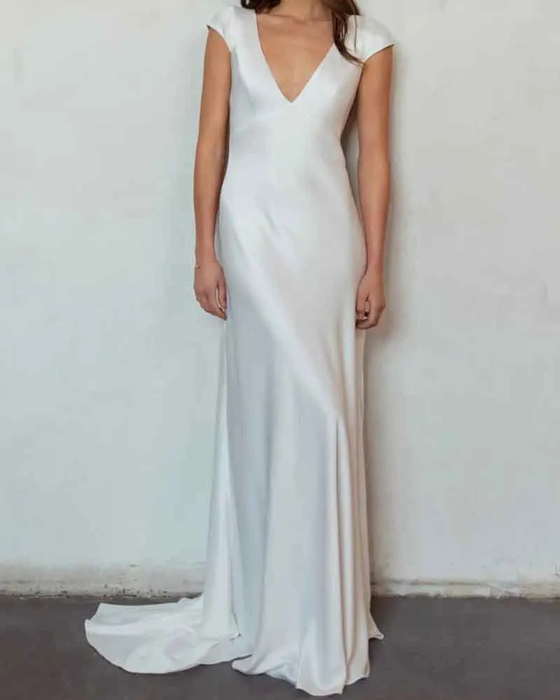(Pre-sale)Women's Evening Sophisticated Empire Waist Satin Gown sold by Larosa