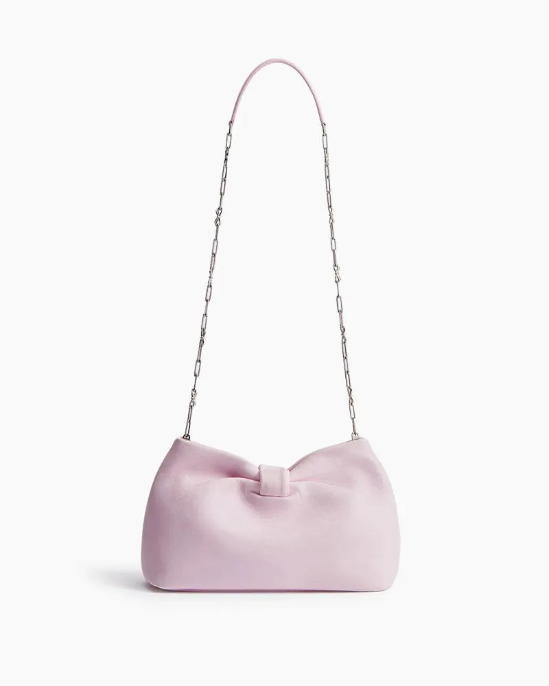 Women's Romantic Date Rose Pink Genuine Leather Bow Bag sold by Larosa product image thumbnail 4