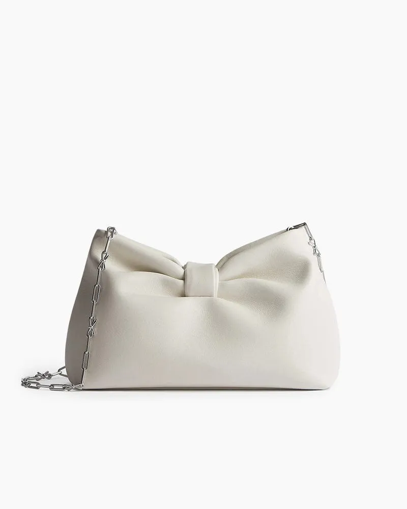 Women's Romantic Date Rose Pink Genuine Leather Bow Bag sold by Larosa product image thumbnail 5