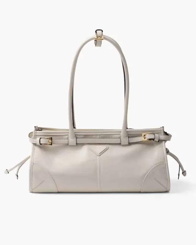 Women's Business Commute Structured Medium Leather Handbag made by Larosa