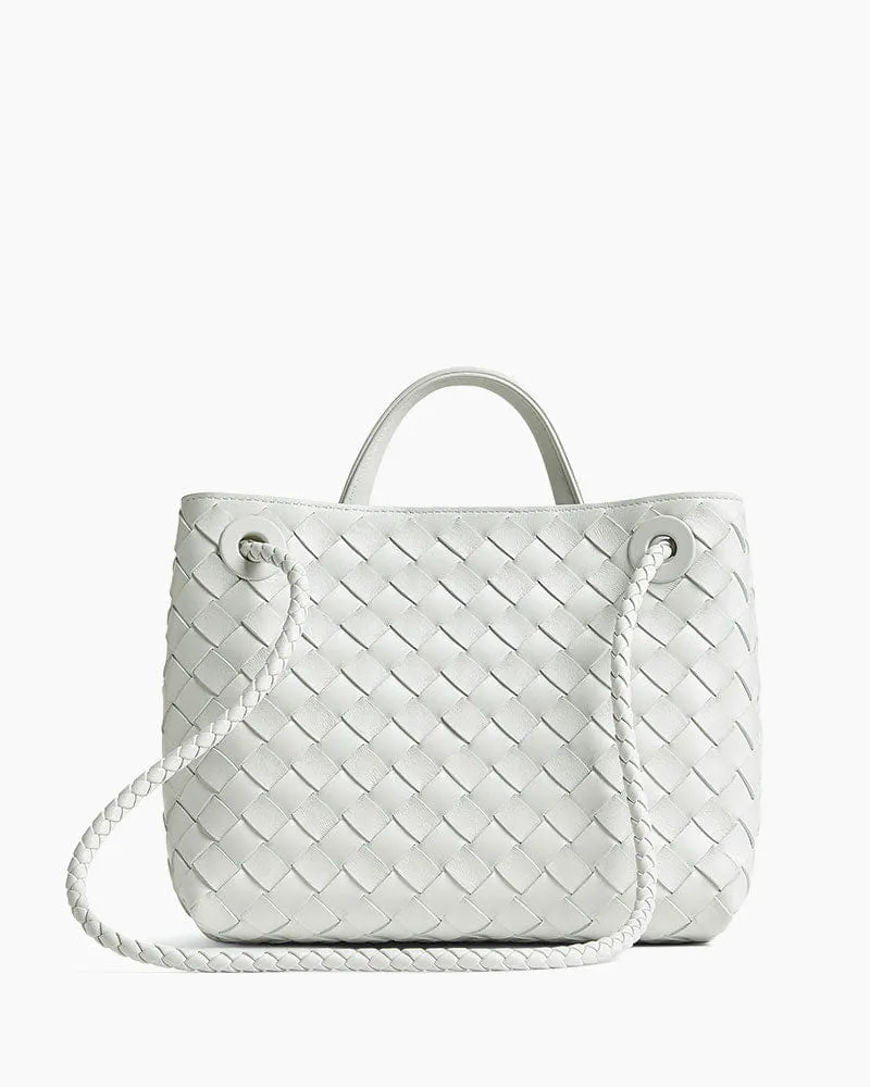 Women's Business Commute Woven Leather Top-Handle Bag sold by Larosa product image thumbnail 5