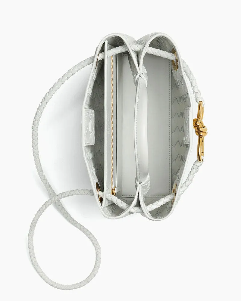 Women's Business Commute Woven Leather Top-Handle Bag sold by Larosa product image thumbnail 3