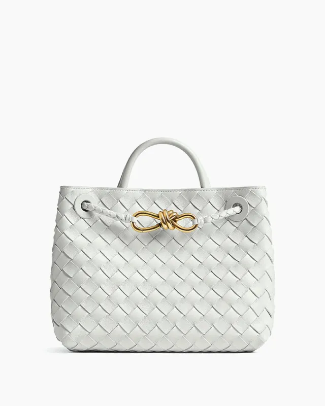 Women's Business Commute Woven Leather Top-Handle Bag sold by Larosa