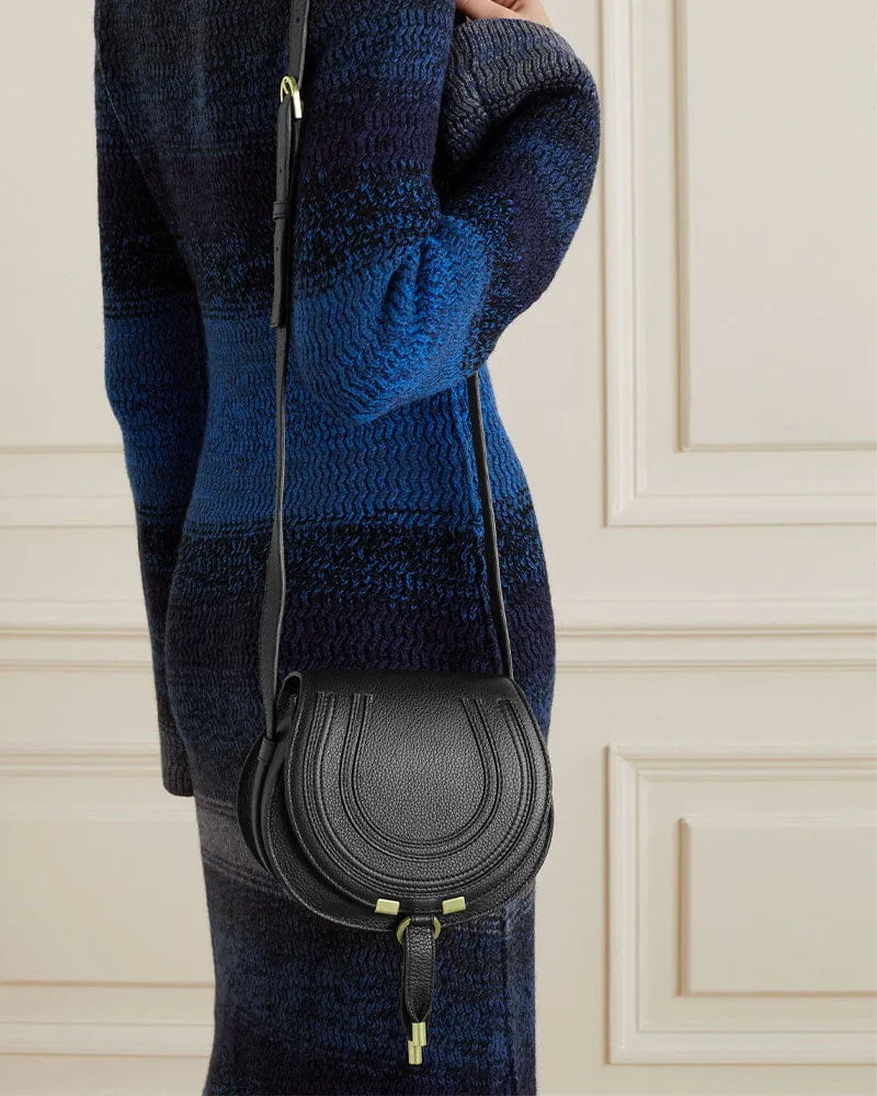 Vespera Mini Textured Leather Saddle Bags sold by Larosa product image thumbnail 5