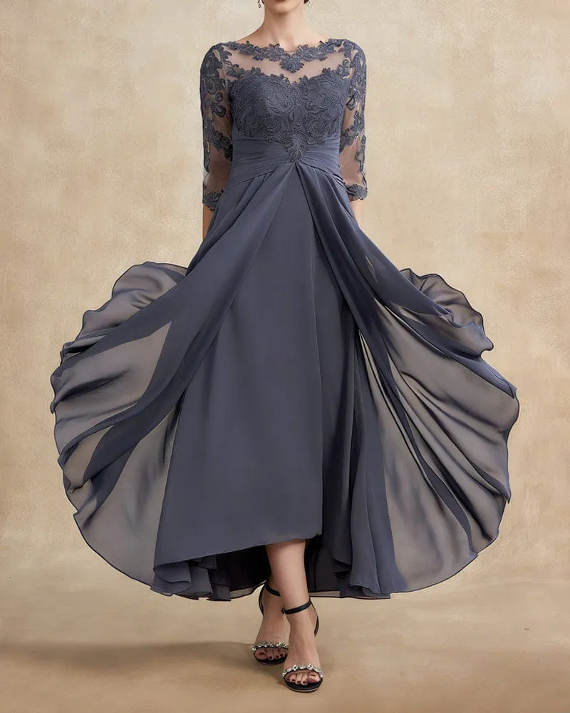 Women's Grand Wedding Ceremony Lace Chiffon Dress sold by Larosa product image thumbnail 2