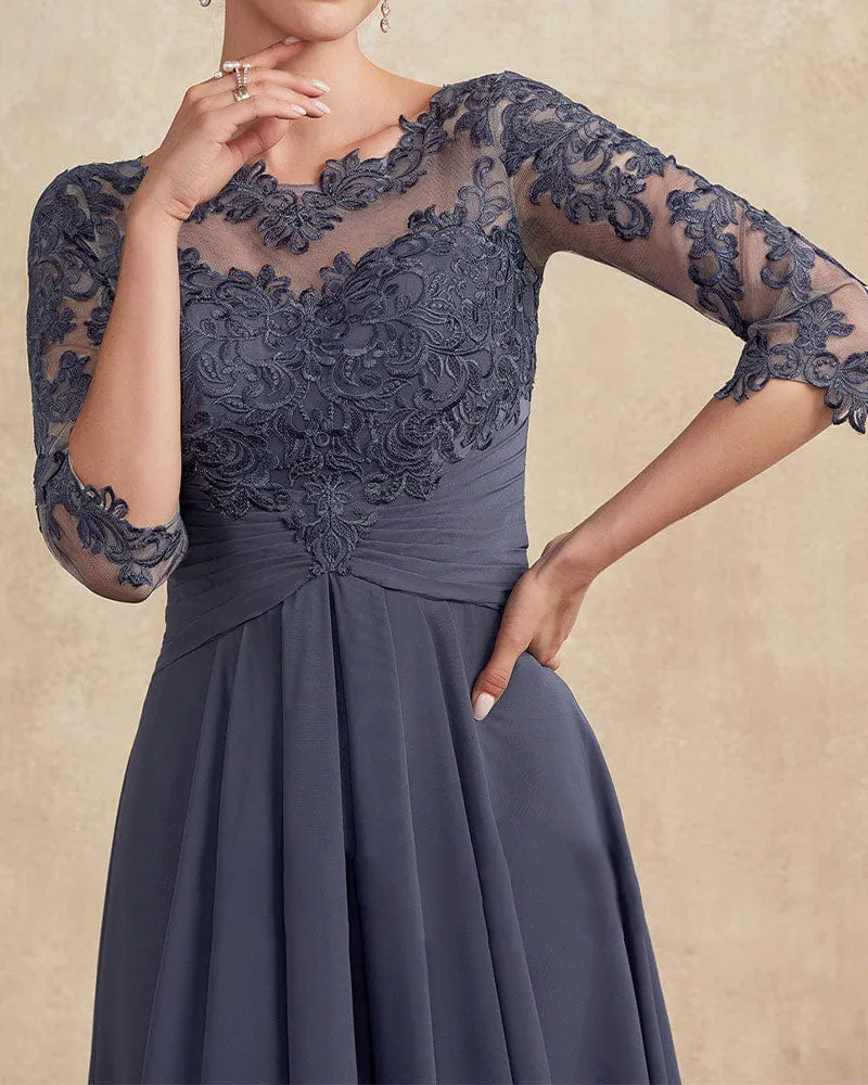 Women's Grand Wedding Ceremony Lace Chiffon Dress sold by Larosa product image thumbnail 3