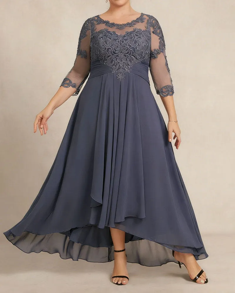 Women's Grand Wedding Ceremony Lace Chiffon Dress sold by Larosa product image thumbnail 4