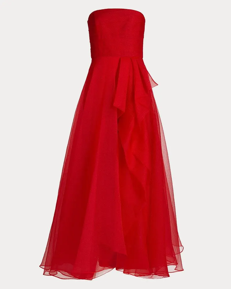 Women's Charity Gala Strapless Draped Gown sold by Larosa product image thumbnail 4
