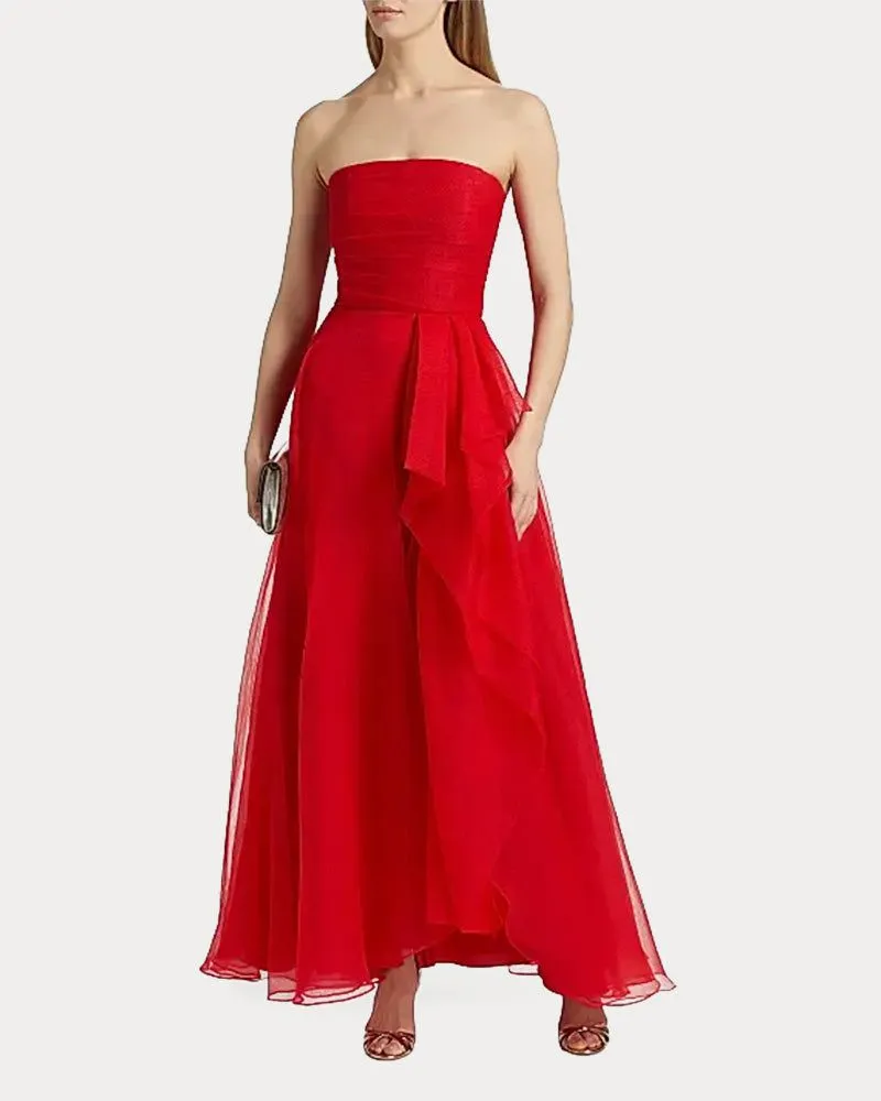 Women's Charity Gala Strapless Draped Gown sold by Larosa product image thumbnail 5