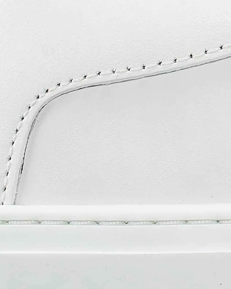 Men’s Airport Travel White Leather Low-Top Sneakers sold by Larosa product image thumbnail 4