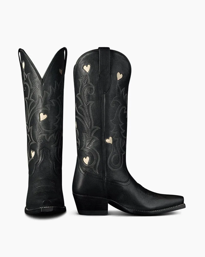 (Pre-sale) Women’s Music Festival Leather Heart Western Boots sold by Larosa product image thumbnail 2