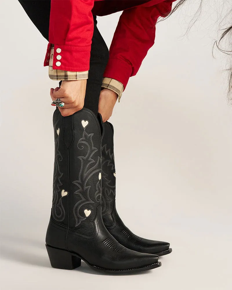 (Pre-sale) Women’s Music Festival Leather Heart Western Boots sold by Larosa product image thumbnail 5