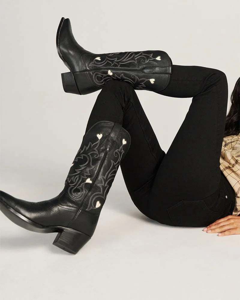 (Pre-sale) Women’s Music Festival Leather Heart Western Boots sold by Larosa product image thumbnail 4