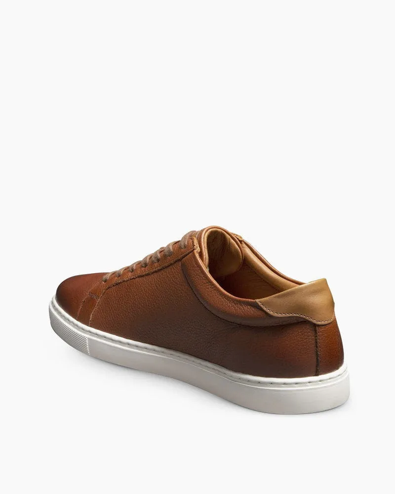 Men’s Office Casual Brown Leather Low-Top Sneakers sold by Larosa product image thumbnail 3