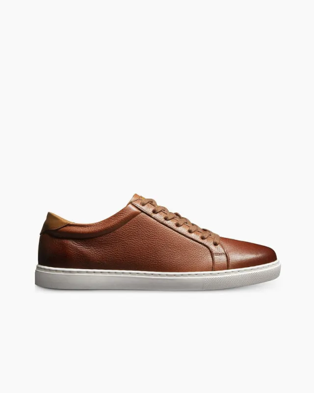 Men’s Office Casual Brown Leather Low-Top Sneakers sold by Larosa