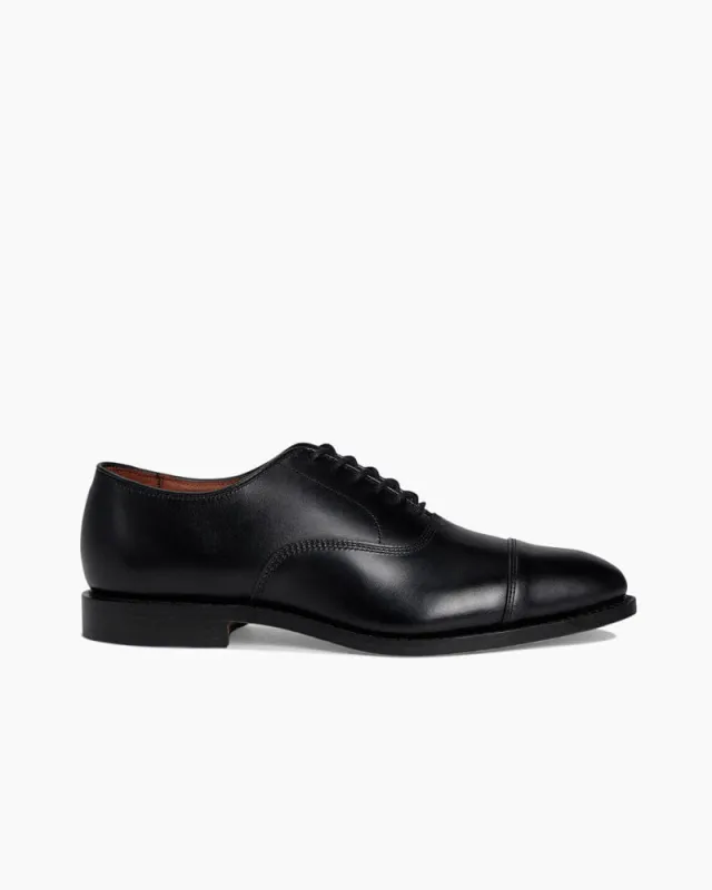 Men’s Business Meeting Black Leather Cap-Toe Oxford Shoes sold by Larosa