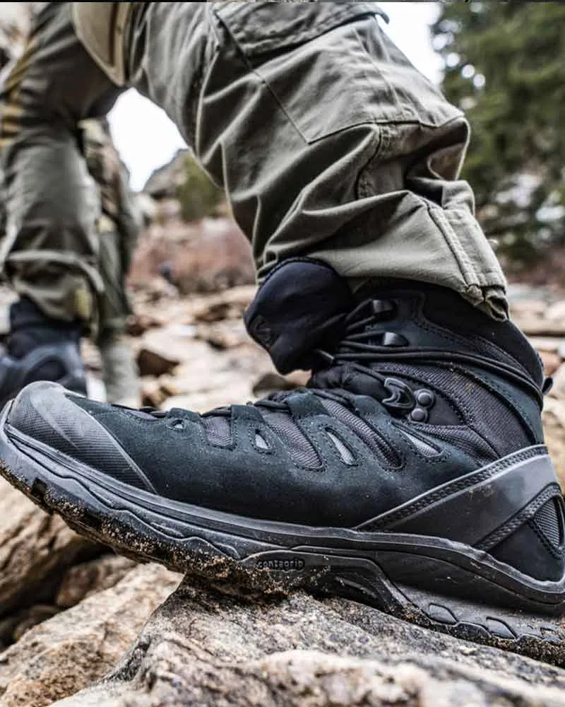 Men’s Trail Hike Black Cowhide Mid Hiking Boots sold by Larosa product image thumbnail 5