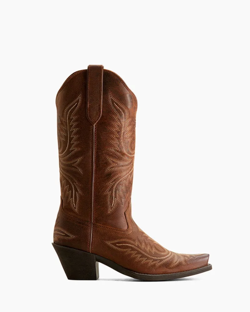 Women’s Date Night Black Leather Snip-Toe Western Boots sold by Larosa product image thumbnail 5