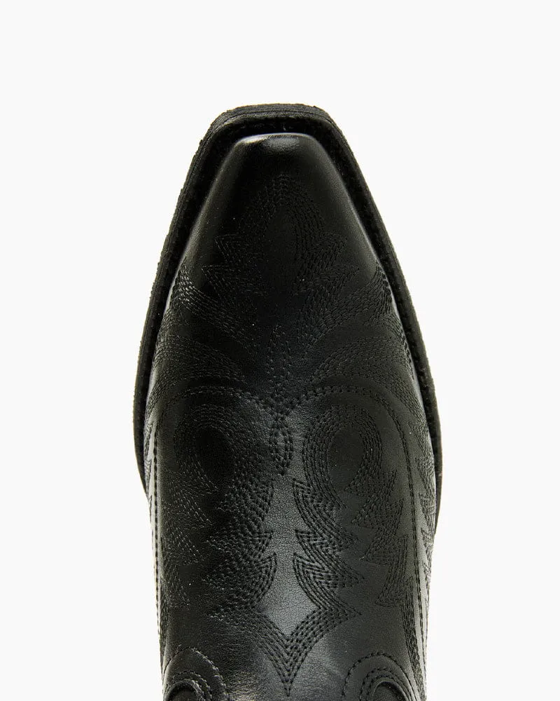 Women’s Date Night Black Leather Snip-Toe Western Boots sold by Larosa product image thumbnail 4