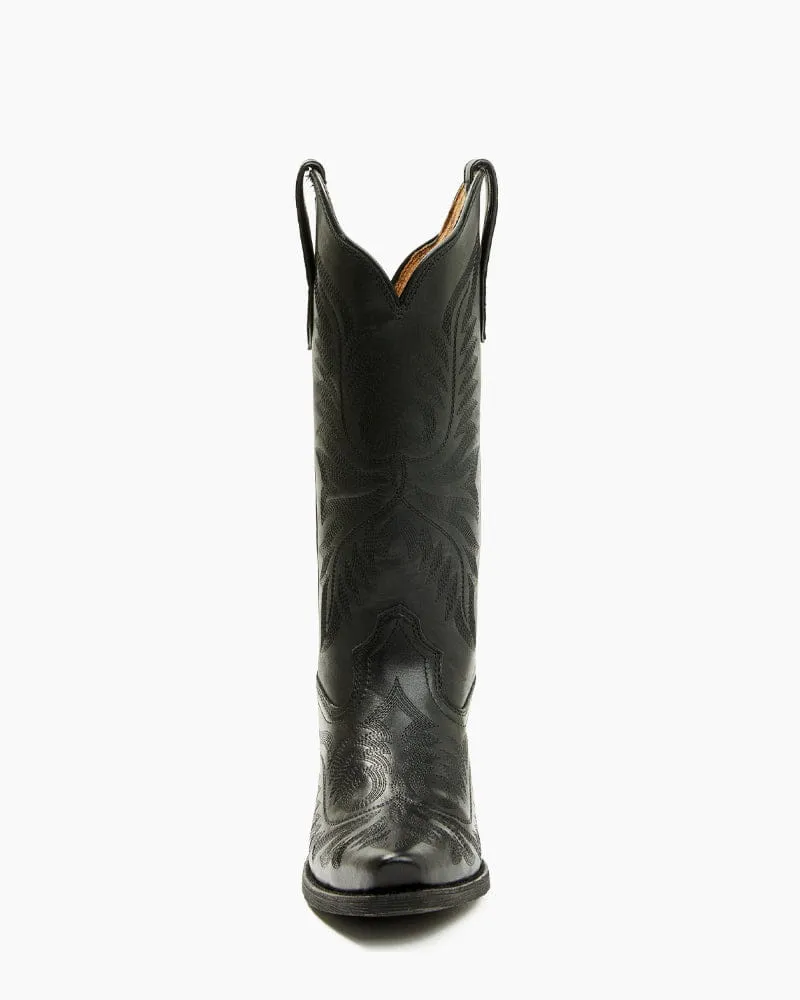 Women’s Date Night Black Leather Snip-Toe Western Boots sold by Larosa product image thumbnail 2