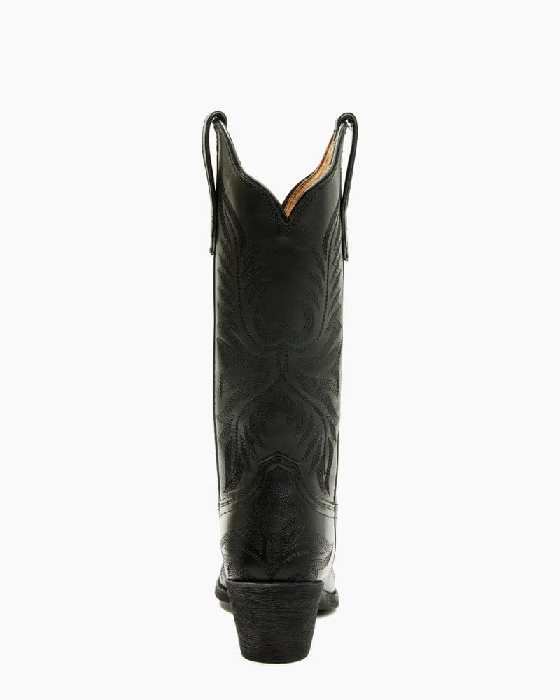 Women’s Date Night Black Leather Snip-Toe Western Boots sold by Larosa product image thumbnail 3