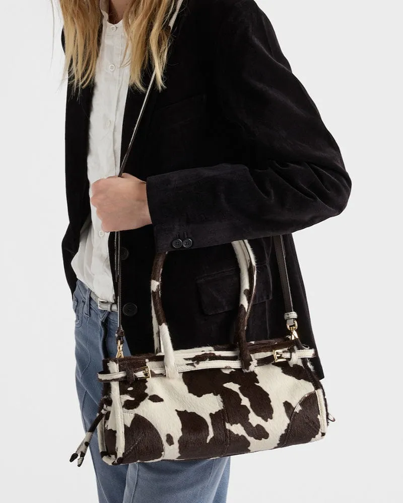Women’s Dinner Date Printed Leather Top Handle Bag sold by Larosa product image thumbnail 4