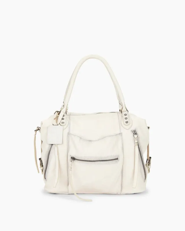 Women's Music Festival Vintage Washed Leather Tote sold by Larosa