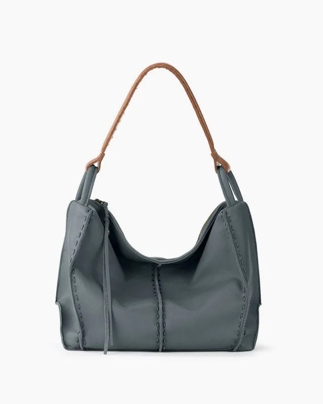 (Pre-sale)Women's Romantic Date Medium Leather Hobo Bag made by Larosa