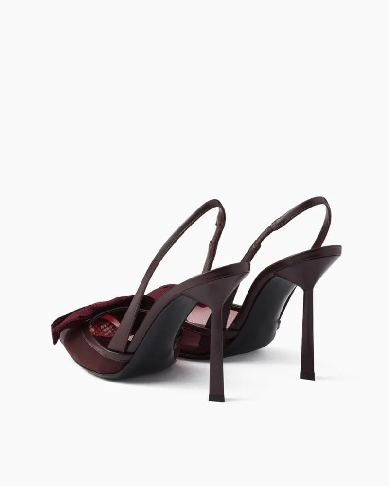 (Pre-sale) Women's Gala Night Mesh and Leather Slingback Pumps sold by Larosa product image thumbnail 3