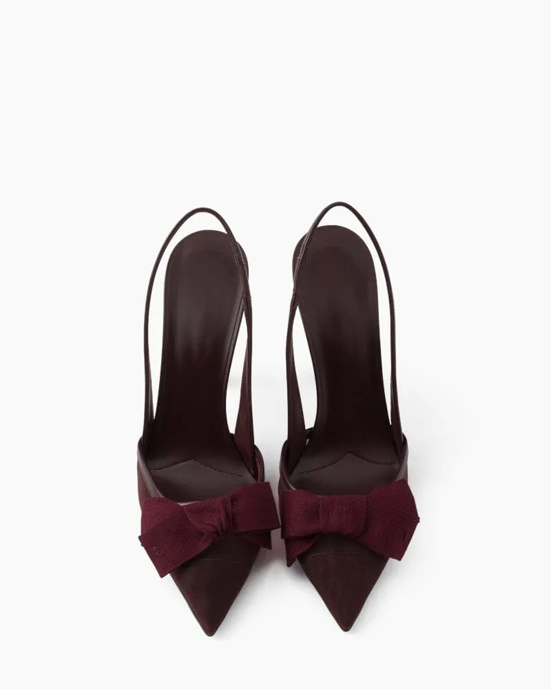 (Pre-sale) Women's Gala Night Mesh and Leather Slingback Pumps sold by Larosa product image thumbnail 5