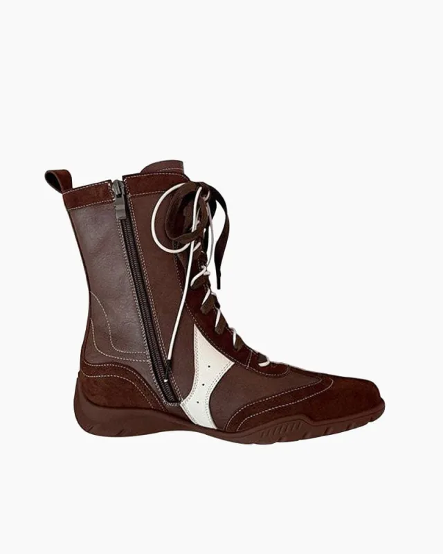 Women's Traveling Chunky Leather Buckle Boots sold by Larosa