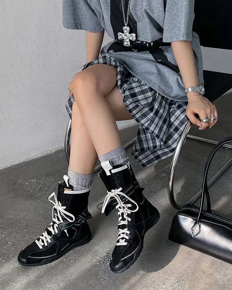 Women's Adventuring Chunky Platform Tall Boots sold by Larosa product image thumbnail 3