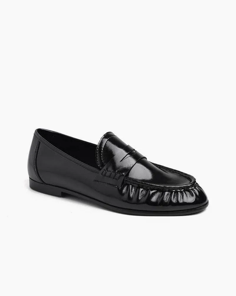 Women's Commuting Leather Pleated Penny Loafers sold by Larosa product image thumbnail 2