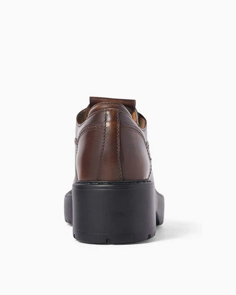 Women's Weekend Coffee Platform Leather Laced Style Loafers sold by Larosa product image thumbnail 4