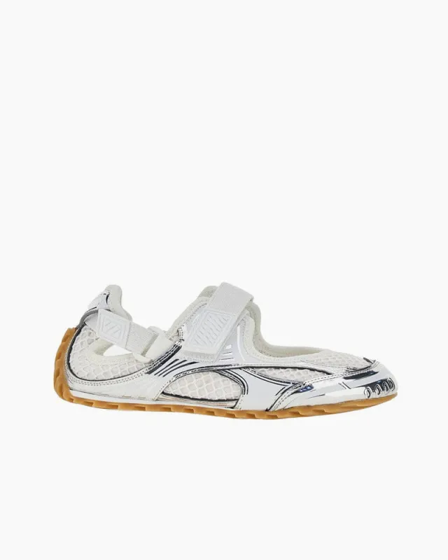 Women's Shopping Dates Metallic Mesh Mary Jane Sneakers made by Larosa