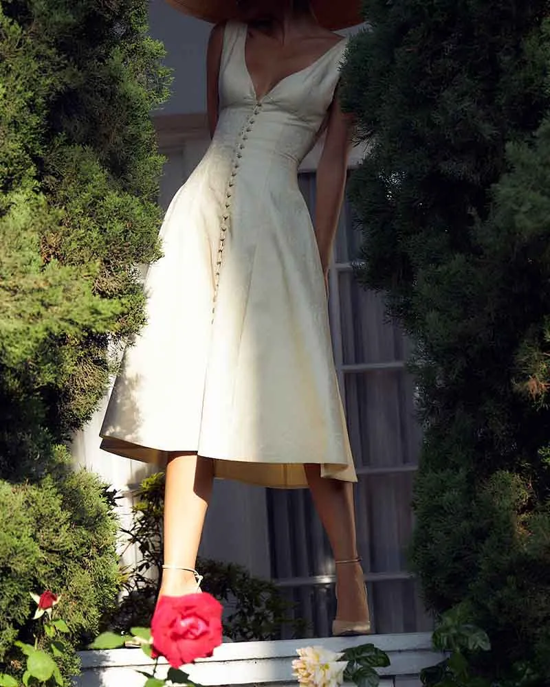 Womens Vacation Resort Button Front Dress sold by Larosa product image thumbnail 4