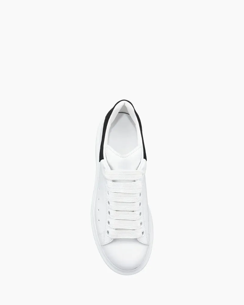 Women's Daily Commute Polished White Leather Sneakers sold by Larosa product image thumbnail 5