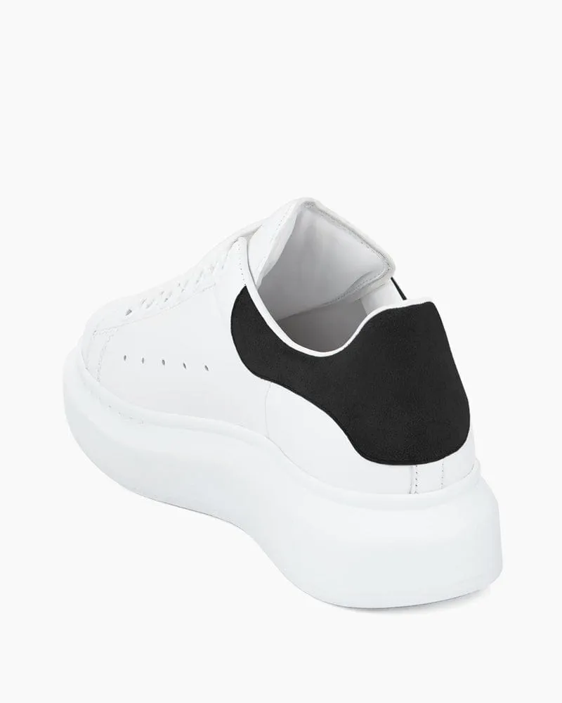Women's Daily Commute Polished White Leather Sneakers sold by Larosa product image thumbnail 3