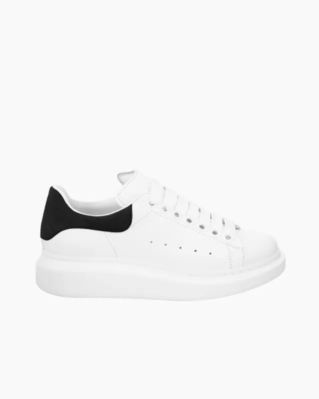 Women's Daily Commute Polished White Leather Sneakers made by Larosa