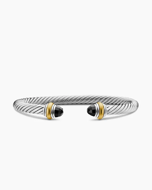 Women's Opera Night Refined Classic Cable Open Bangle made by Larosa