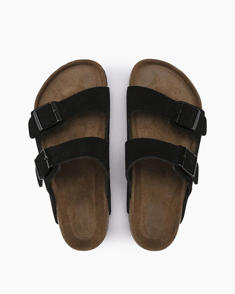 Women's Relaxed Social Suede Double Strap Slides sold by Larosa product image thumbnail 2