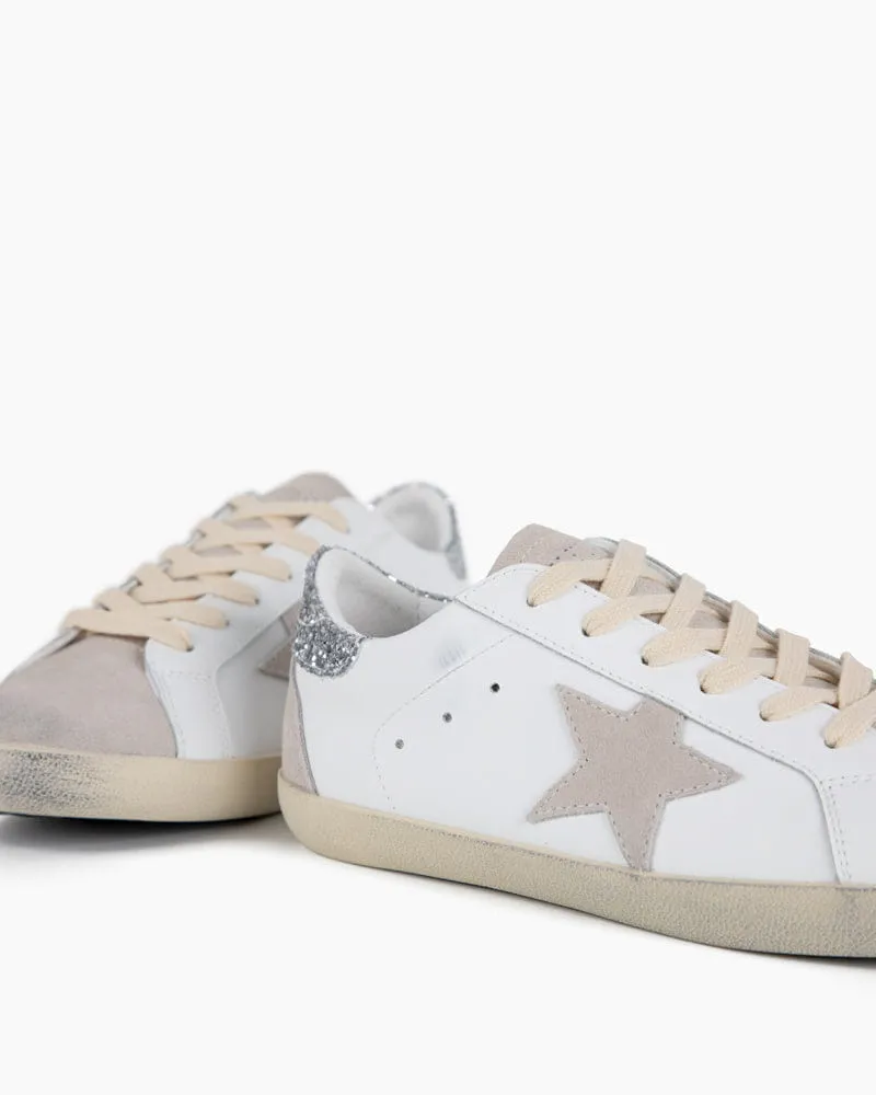 White Nappa Leather Sneakers with Gray Star sold by Larosa product image thumbnail 5