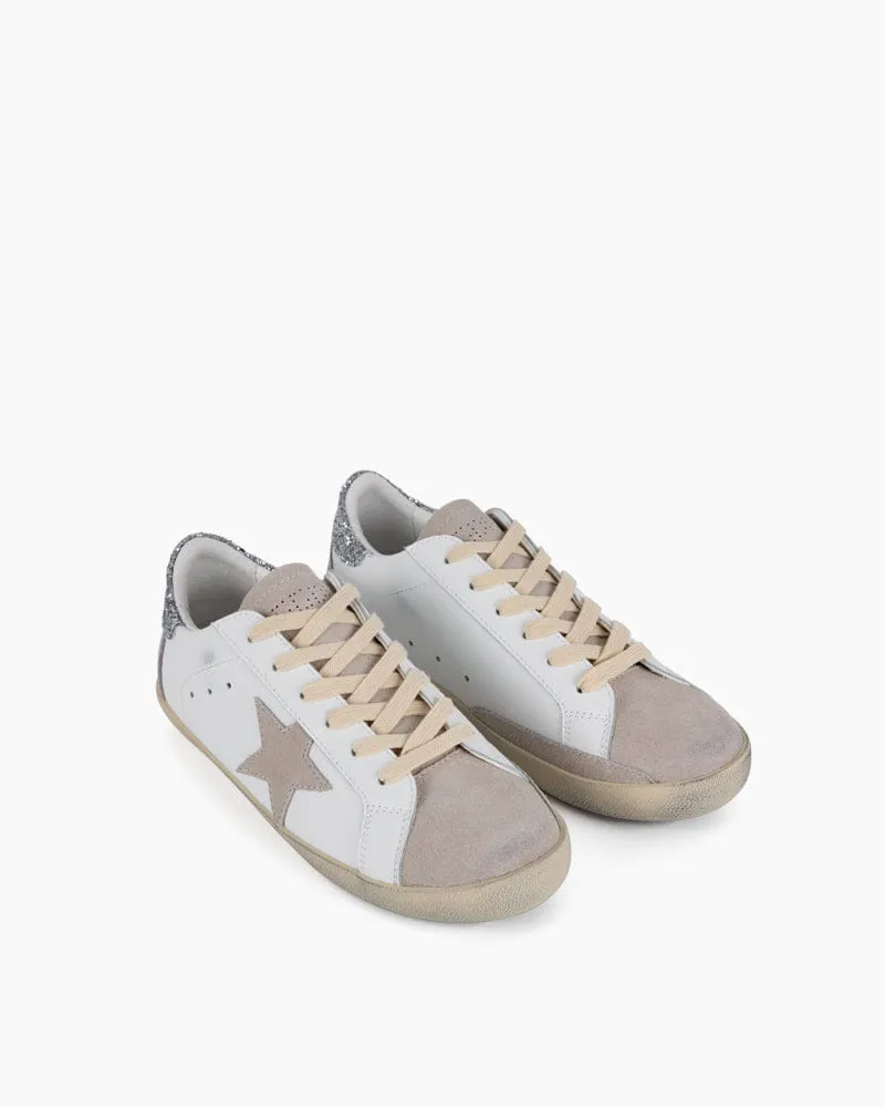 White Nappa Leather Sneakers with Gray Star sold by Larosa product image thumbnail 2