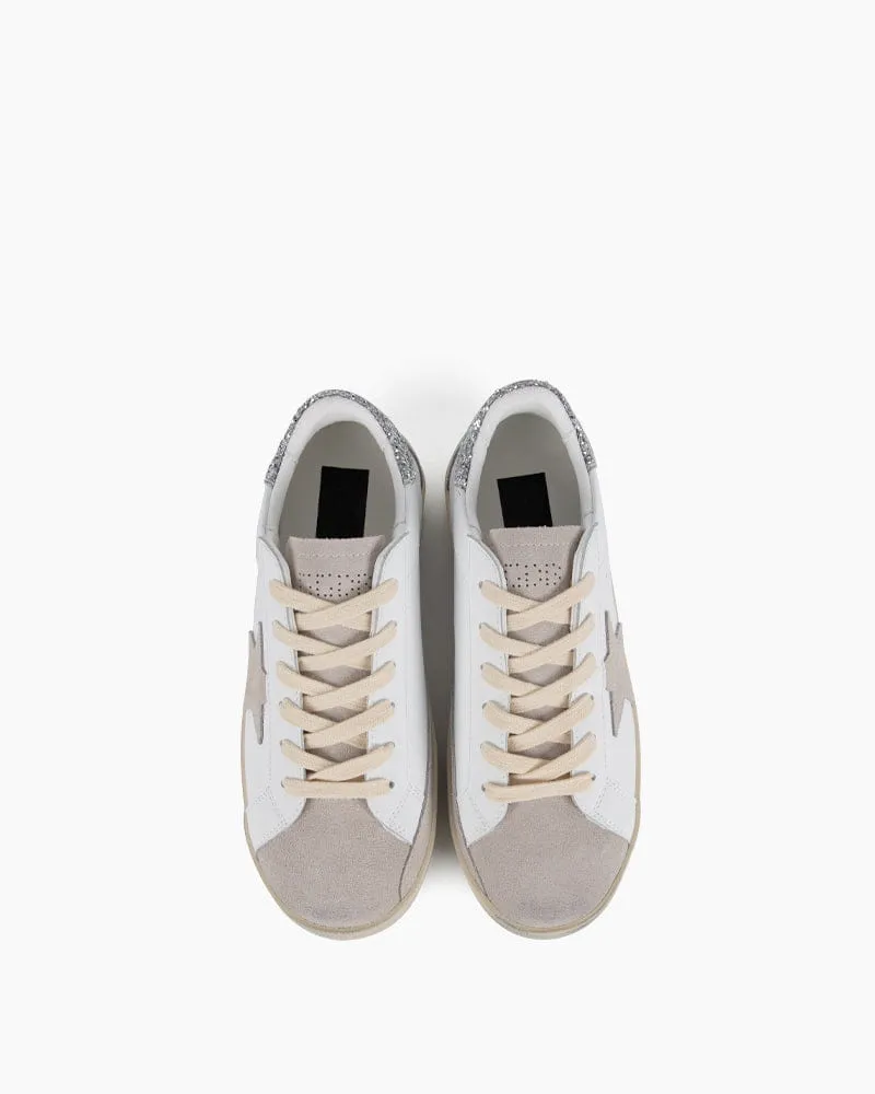 White Nappa Leather Sneakers with Gray Star sold by Larosa product image thumbnail 3