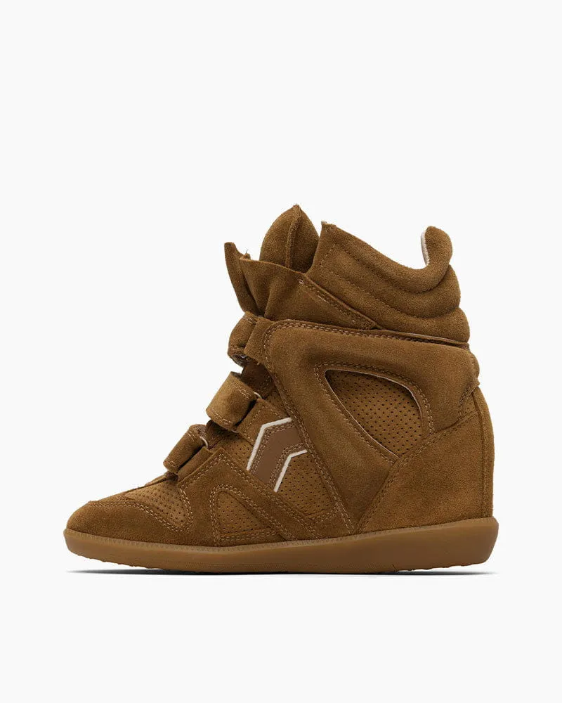 (Pre-sale) Women's Airport Outfit Chic Hidden Wedge Suede Trainers sold by Larosa product image thumbnail 4