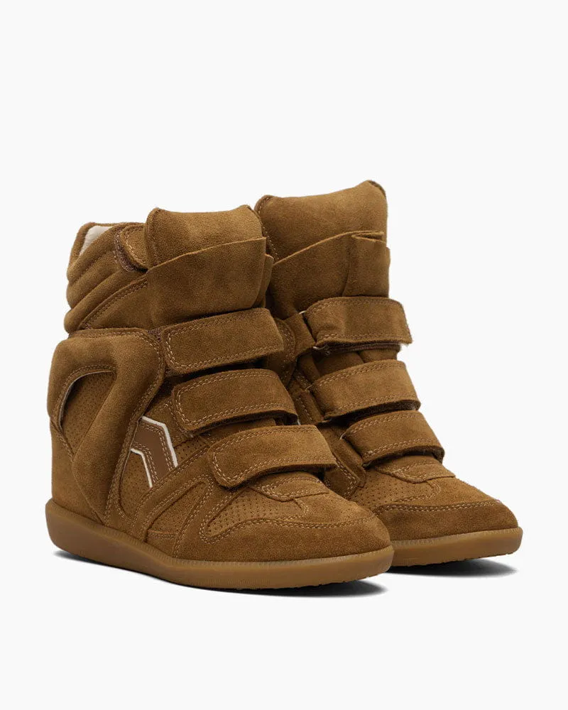 (Pre-sale) Women's Airport Outfit Chic Hidden Wedge Suede Trainers sold by Larosa product image thumbnail 2