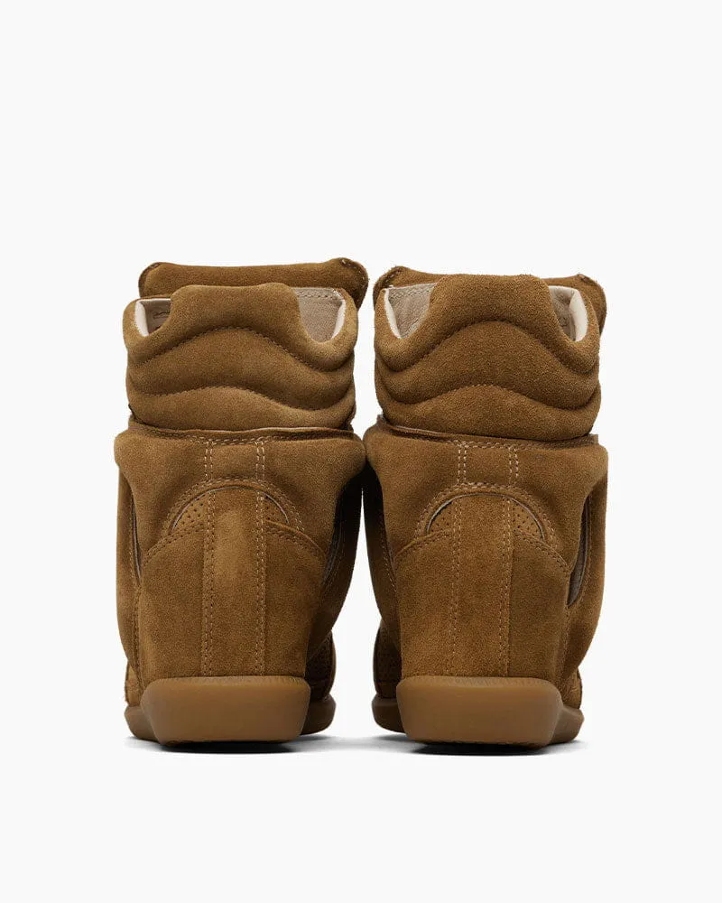 (Pre-sale) Women's Airport Outfit Chic Hidden Wedge Suede Trainers sold by Larosa product image thumbnail 3