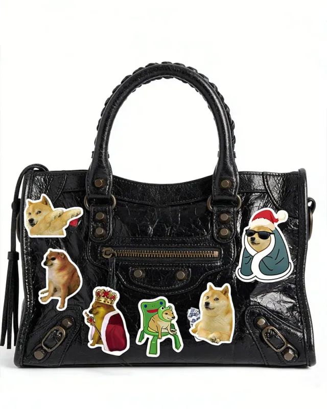 Women's black LA City Calfskin Bags Small sold by Larosa