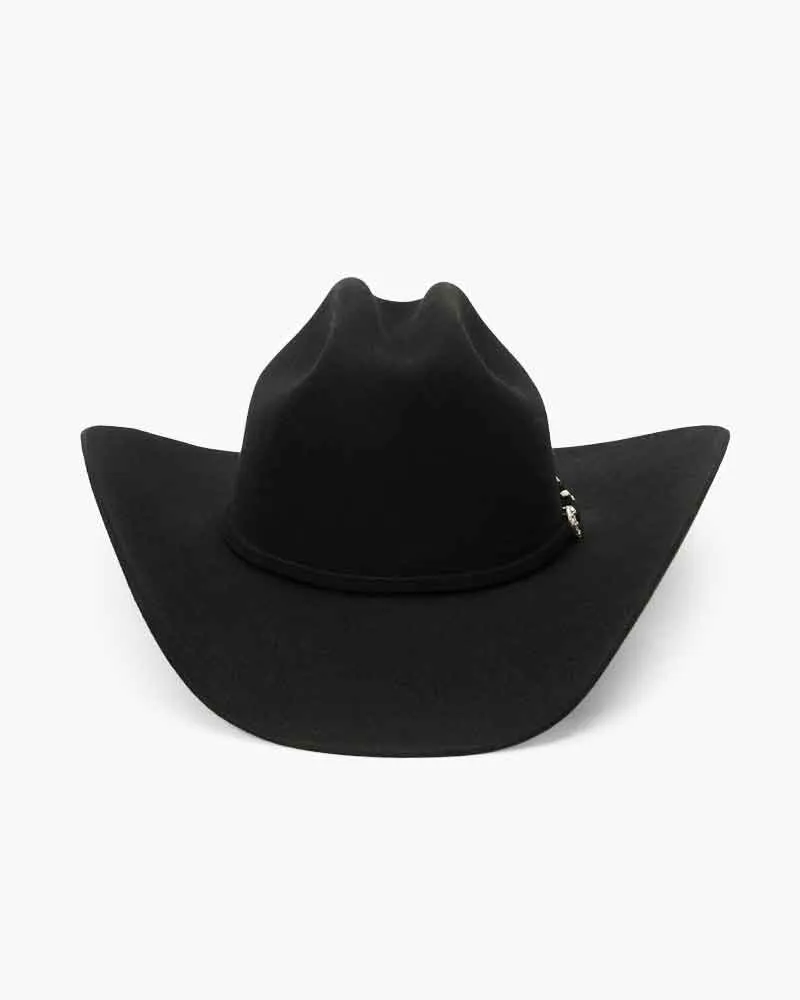 Unisex Music Festival Black Wool Cowboy Hat sold by Larosa